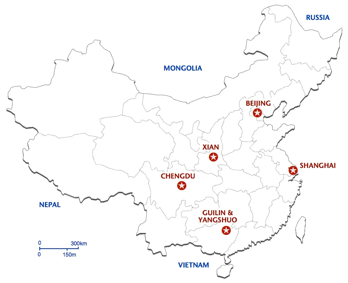 FT-01 Palaces & Pandas route map