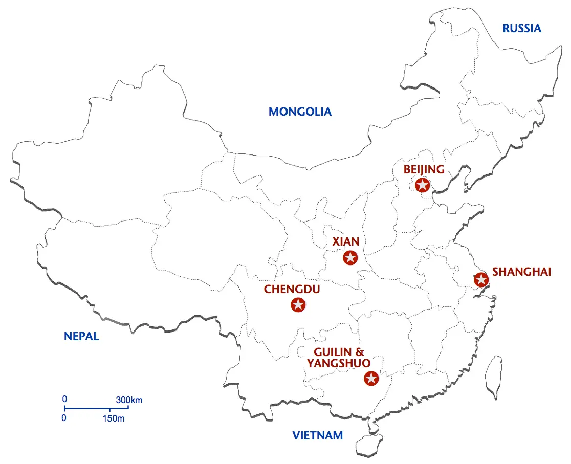 PG-08 China Journey route map