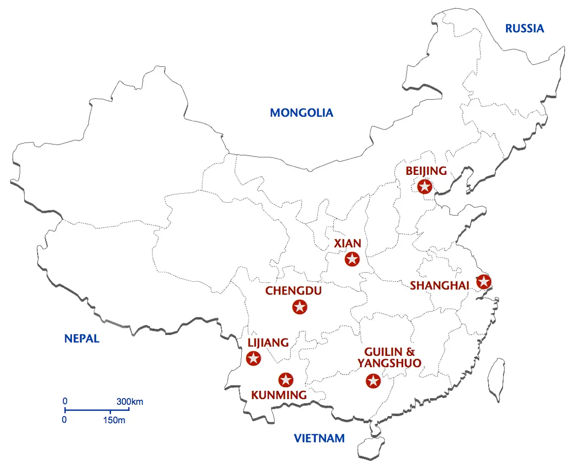 PG-09 China Experience route map