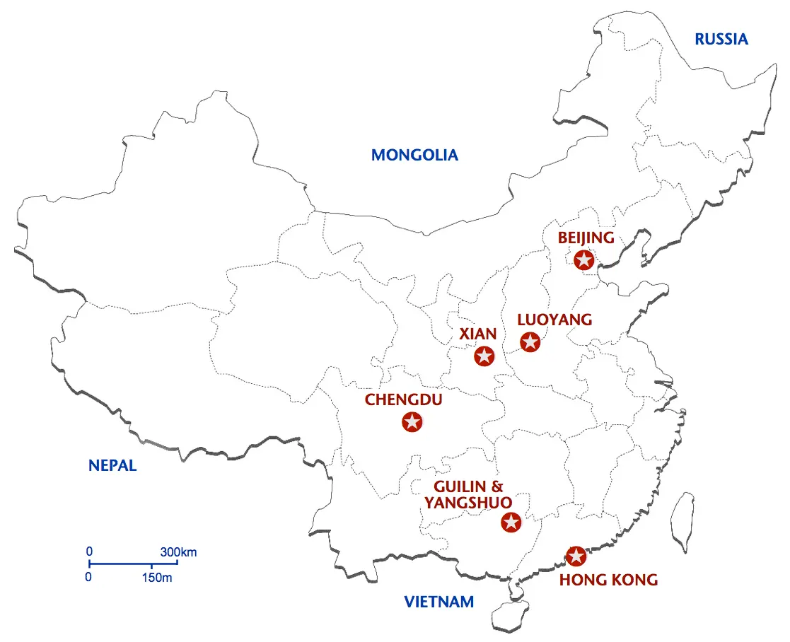 PG-10 Essence of China route map