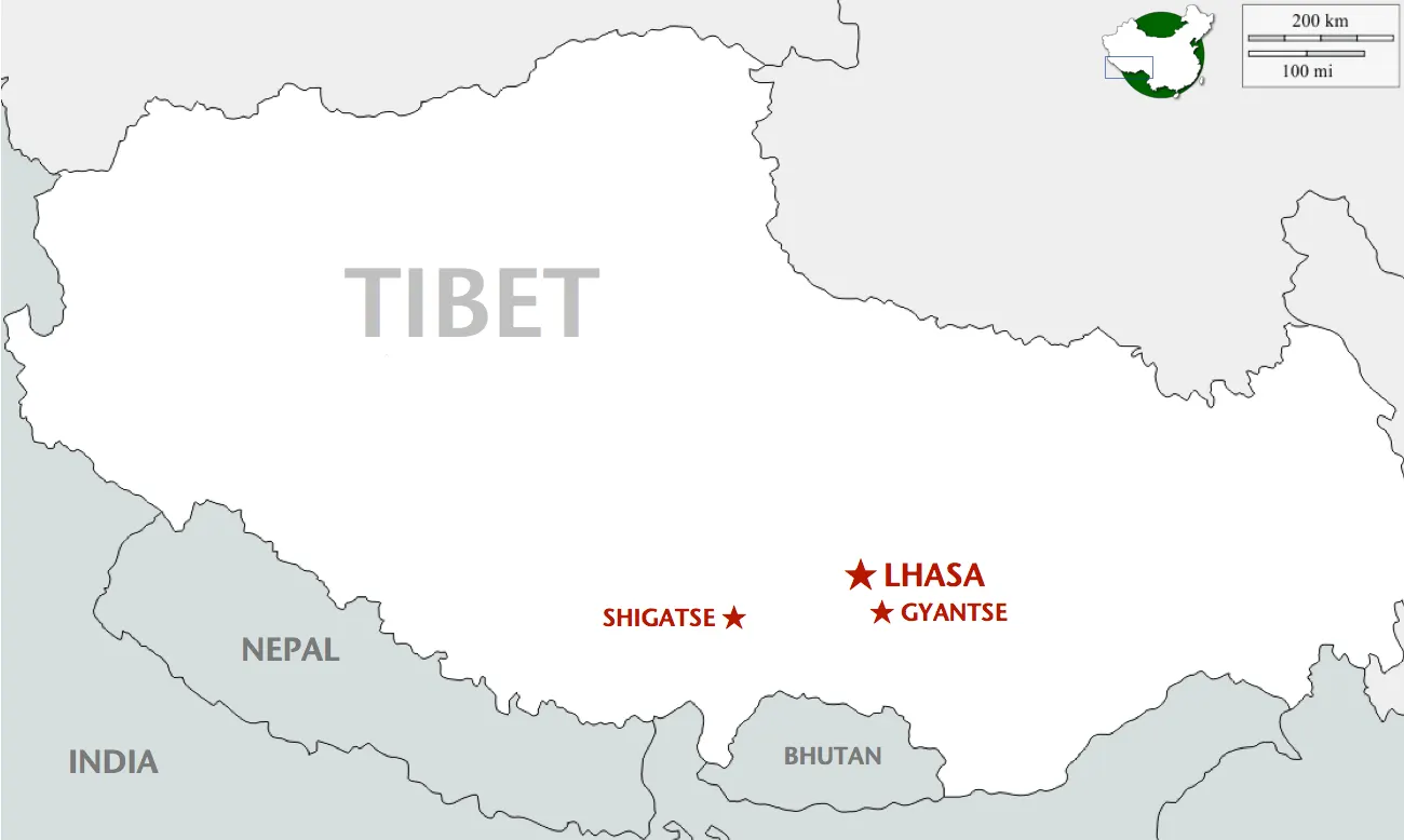 TT-02 Lhasa Explorer route map